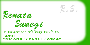 renata sumegi business card